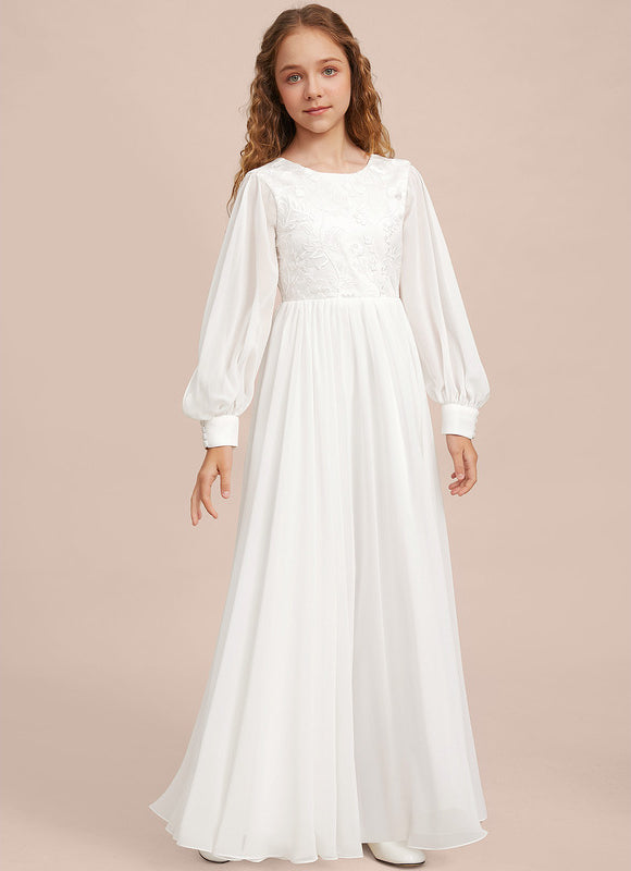 Robe Blanche Boheme Manches Longues - gallery 4