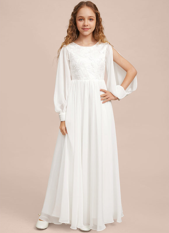 Robe Blanche Boheme Manches Longues - gallery 5