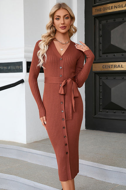 Robe Ajustée Manche Longue - gallery 1