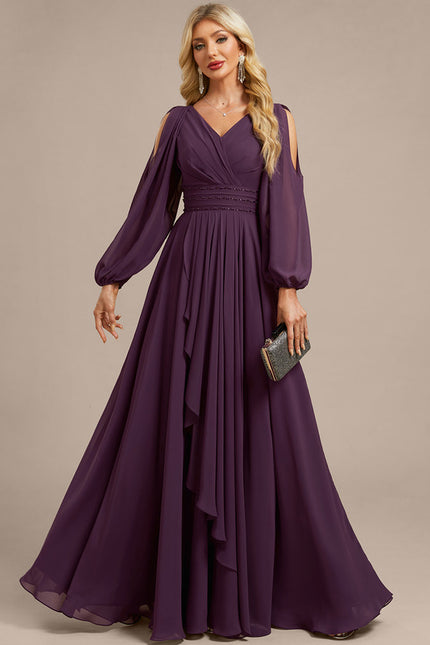 Robe Longue Mousseline Avec Manches