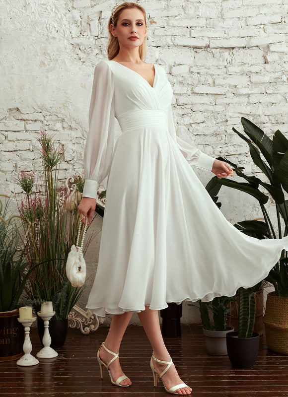 Robe Manche Longue De Mariée Vaporeuse