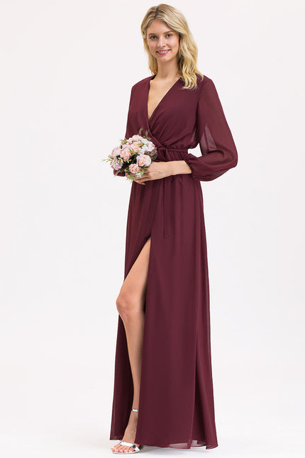 Robe Manche Longue Élégance Aérienne - gallery 2