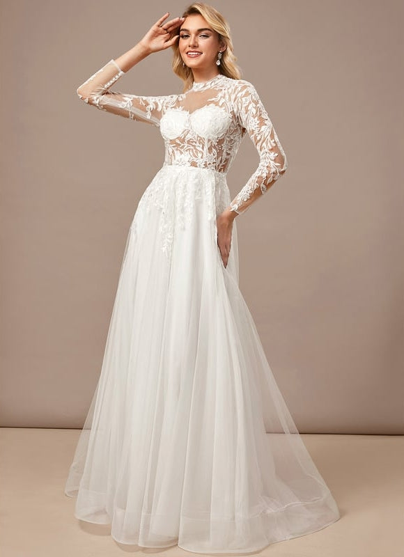 Robe De Mariee Manches Longues Dos Nu - gallery 1