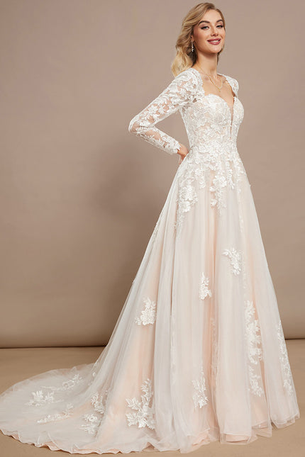 Robe Princesse Mariage Manche Longue - gallery 1