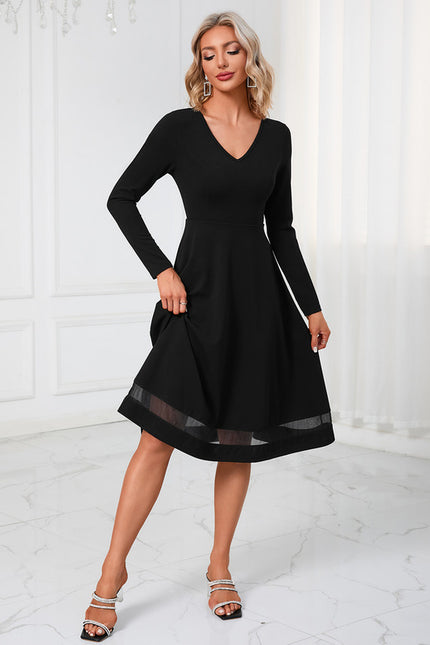 Robe Noire Femme Manche Longue - gallery 3