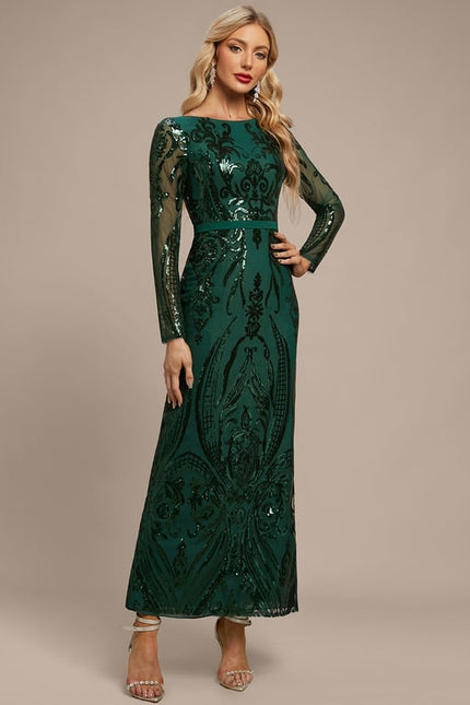 Robe Sequin Manche Longue - gallery 1