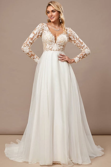 Robe Mariage Manches Longues - gallery 2