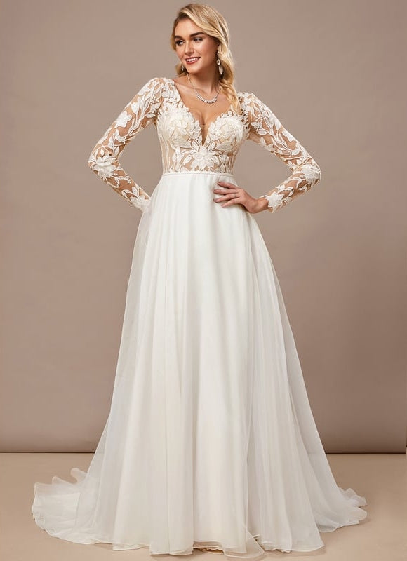 Robe Mariage Manches Longues - gallery 2