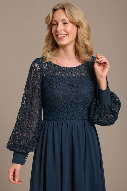 Robe Longue Manches Bouffantes - gallery 3