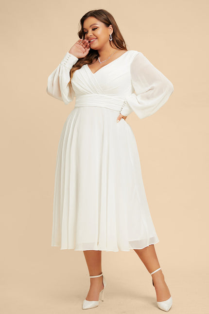 Robe Manche Longue De Mariée Vaporeuse - gallery 7