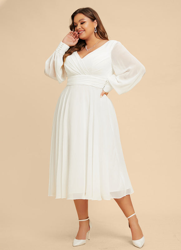 Robe Manche Longue De Mariée Vaporeuse - gallery 7