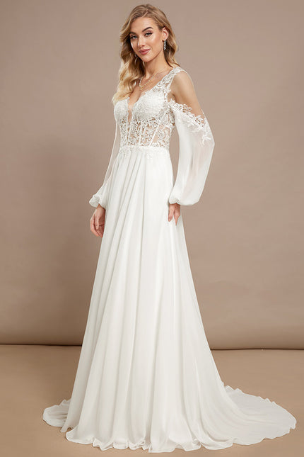 Robe Longue Manche Transparente - gallery 3