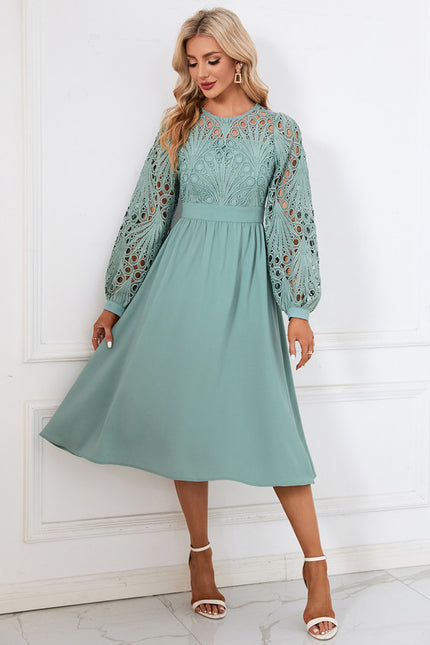 Robe Col Rond Manche Longues - gallery 5