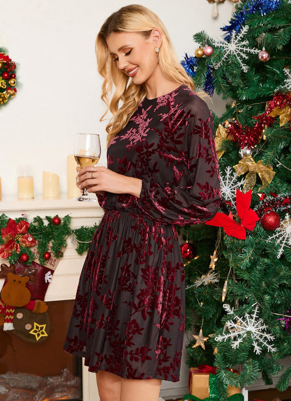 Robe Manches Longues Imprimée - gallery 4