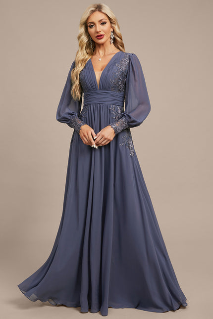 Robe De Soirée Longue Manche Longue Pas Cher - gallery 3
