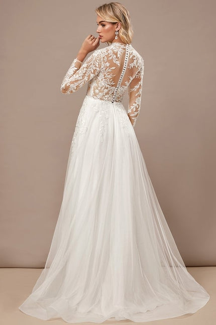 Robe De Mariee Manches Longues Dos Nu - gallery 5