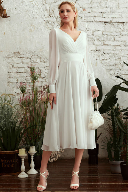 Robe Manche Longue De Mariée Vaporeuse - gallery 1