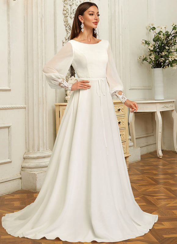 Robe De Mariee Grande Taille Manche Longue