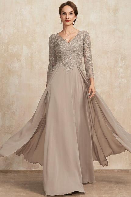 Robe Manche Longue Fluide Ornée