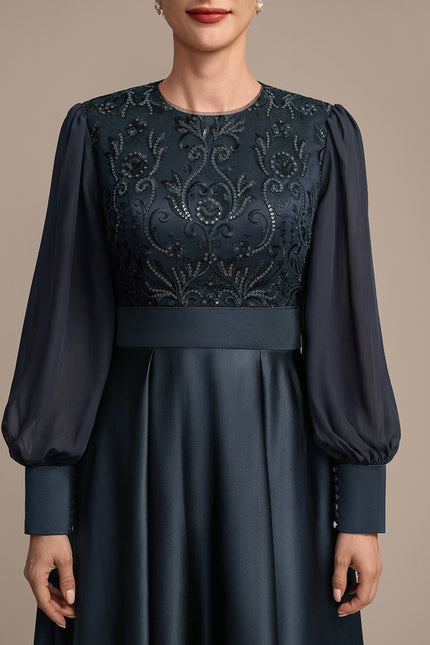 Robe Longue Manche Papillon - gallery 7