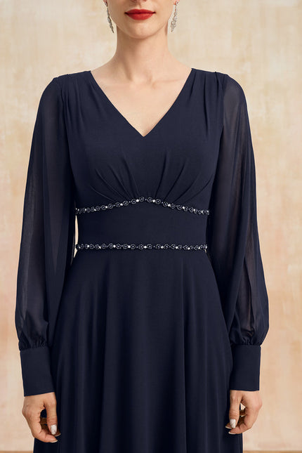 Robe Longue Droite Manche Longue - gallery 6