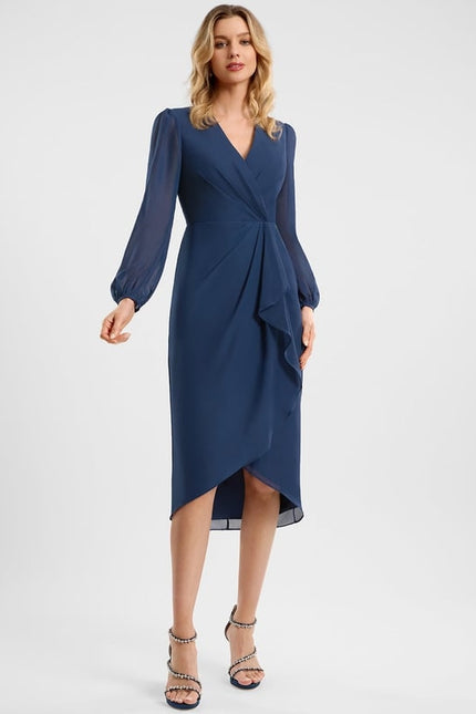 Robe Cocktail Manches Longues - gallery 1