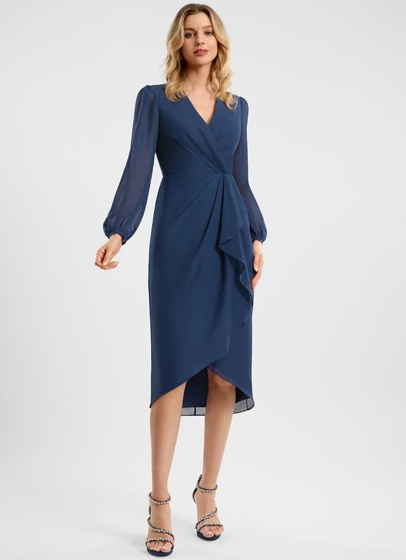 Robe Cocktail Manches Longues - gallery 1