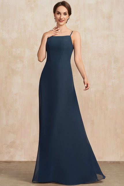 Robe Manche Longue En Dentelle Marine - gallery 5