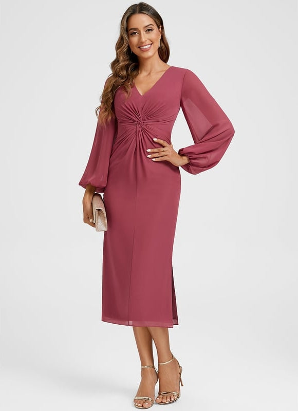 Robe De Cocktail Manche Longue - gallery 2