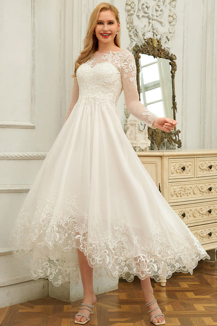 Robe Manche Longue Nuptiale Transparente