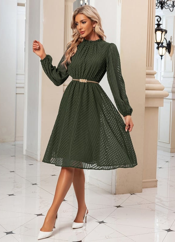 Robe Volant Manche Longue - gallery 8