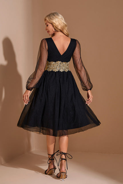 Robe Évasée Manche Longue - gallery 1