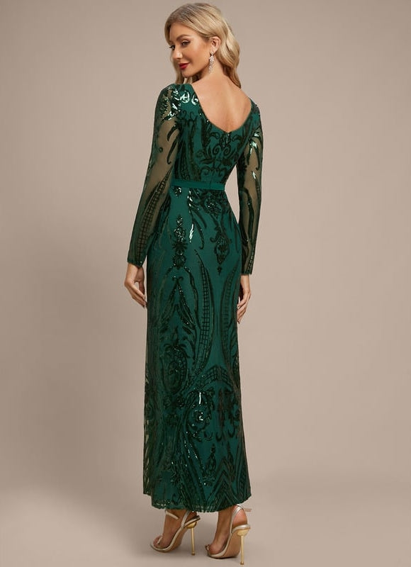 Robe Sequin Manche Longue - gallery 2