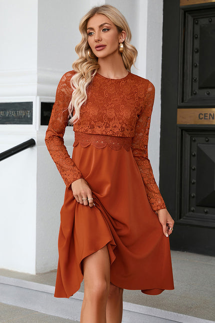 Robe Terracotta Manche Longue