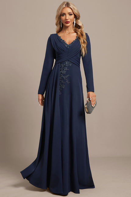 Robe De Soirée Avec Manche Longue - gallery 1