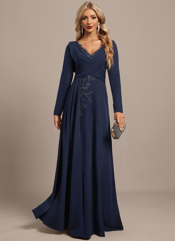 Robe De Soirée Avec Manche Longue - gallery 1