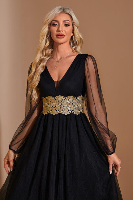 Robe Évasée Manche Longue - gallery 2