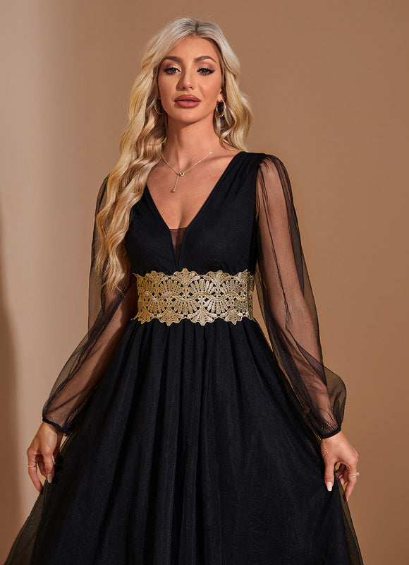 Robe Évasée Manche Longue - gallery 2