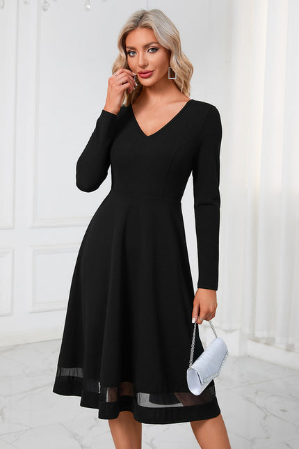 Robe Noire Femme Manche Longue - gallery 2
