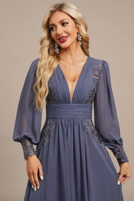 Robe De Soirée Longue Manche Longue Pas Cher - gallery 1