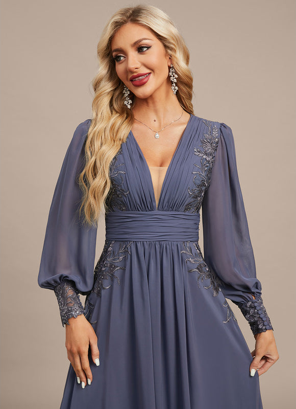 Robe De Soirée Longue Manche Longue Pas Cher - gallery 1