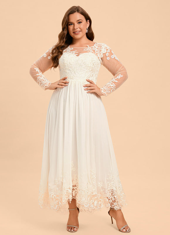Robe Manche Longue Nuptiale Transparente - gallery 7