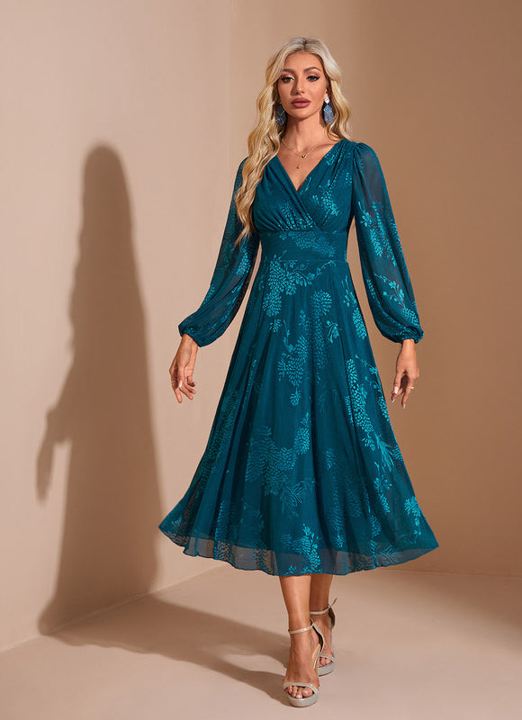 Robe Manche Longue Trapeze - gallery 4