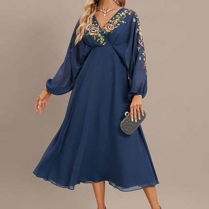 Robe Manche Longue Élégance Envoûtante