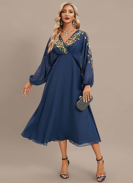 Robe Manche Longue Élégance Envoûtante
