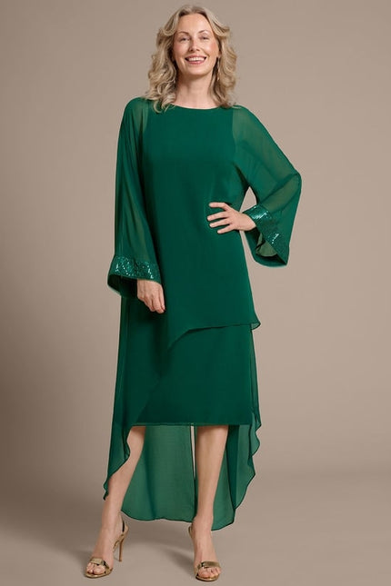 Robe De Soirée Longue Manche Bouffante