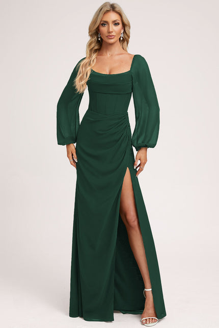 Robe Verte Manches Longues - gallery 3