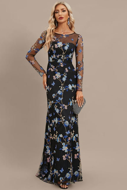 Robe Moulante Dentelle Manche Longue - gallery 3