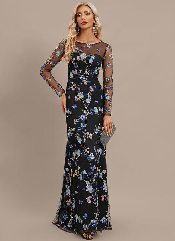 Robe Moulante Dentelle Manche Longue - gallery 3