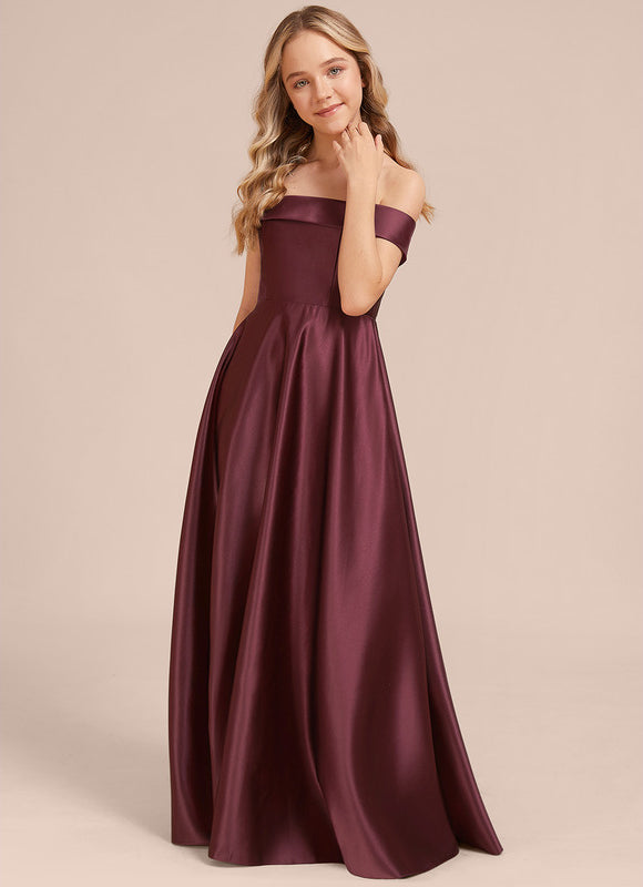 Robe Manche Longue Satin Bordeaux Longue